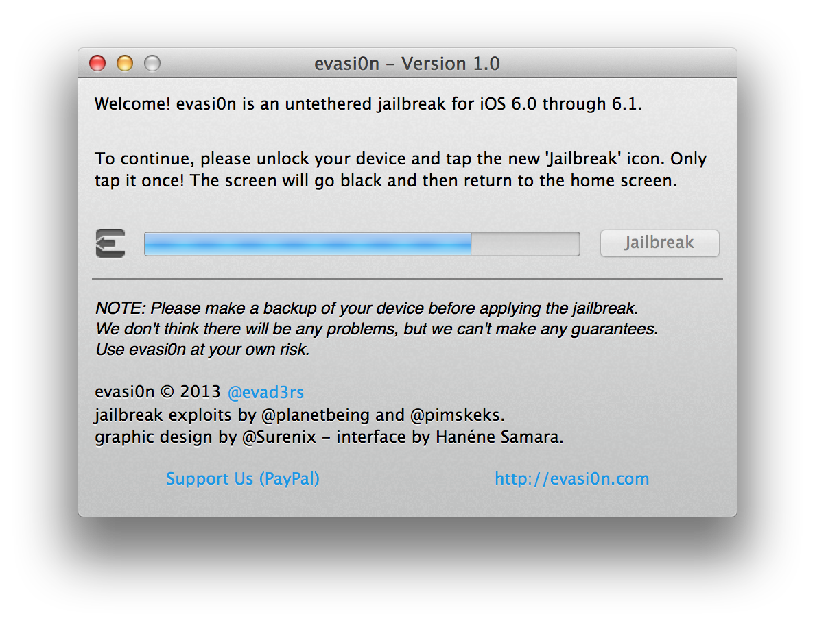 Làm thế nào để Jailbreak iPad của bạn 4, 3, 2, Mini Sử dụng Evasi0n (Mac) [6,1]