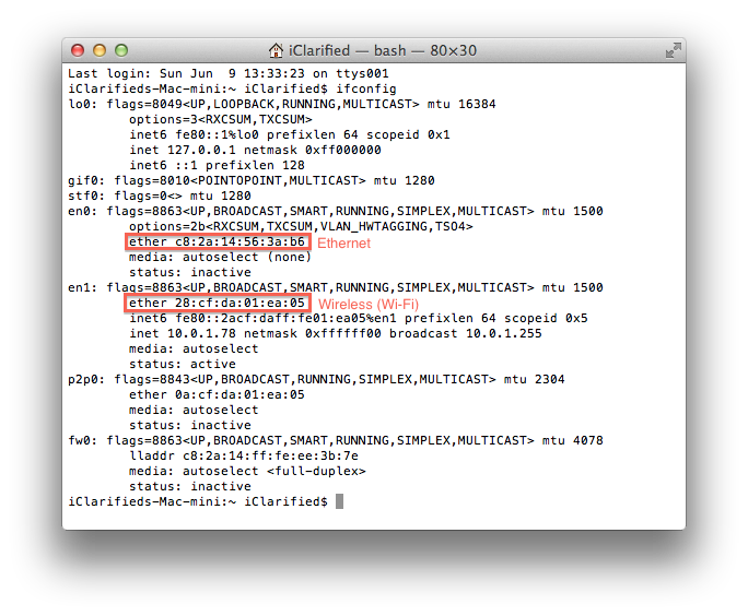 How to Find Your MAC Address in Mac OS X