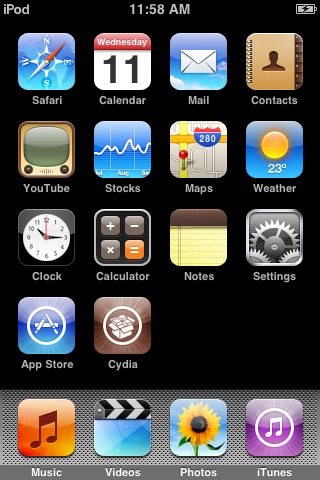 ipod touch 2g. jailbroken 2G iPod Touch!