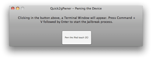 Kuinka Jailbrekata iPod Touch 2G käyttäen Quick2gPwner ohjelmaa Macilla