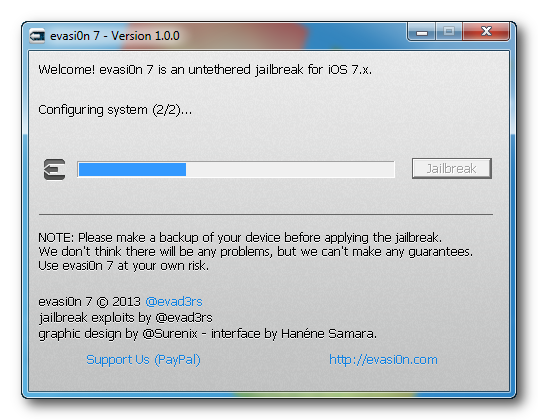 Comment jailbreaker l&#039;iPhone 5s, 5c, 5, 4s, 4, sur iOS 7 avec Evasi0n (Windows)