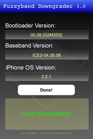 Como hacer un  &quot;Downgrade&quot;  al baseband de tu iPhone 3G usando Fuzzyband