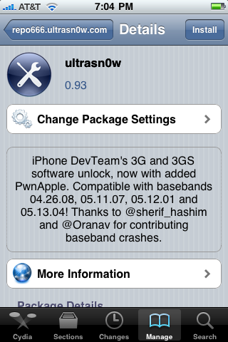 UNLOCK IPHONE 2G 3g 3GS modem 5.12.1