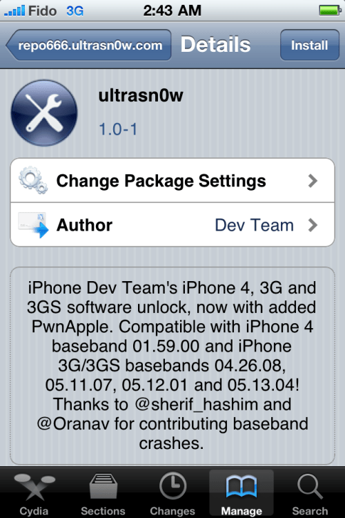 UltraSn0w&#039;u kullanarak nasil iPhone 4, 3GS ve 3G&#039;yi unlock edersiniz.