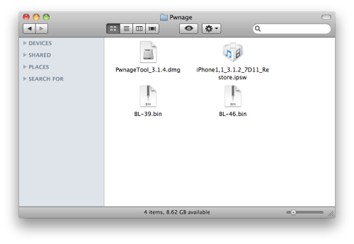  Deblocare și jailbreak pentru iPhone 2G cu OS 3.1.2 folosind PwnageTool (Mac)