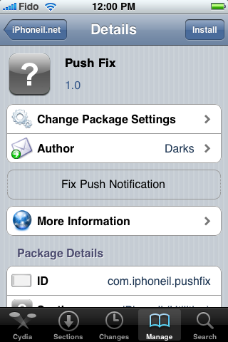 Push bildirimlerinin 3.0 iPhone 2G için onarımı