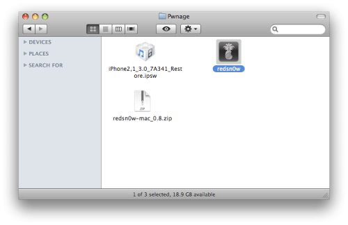 Como aplicar Jailbreak a tu iPhone 3GS con OS 3.0.x Usando RedSn0w (Mac)