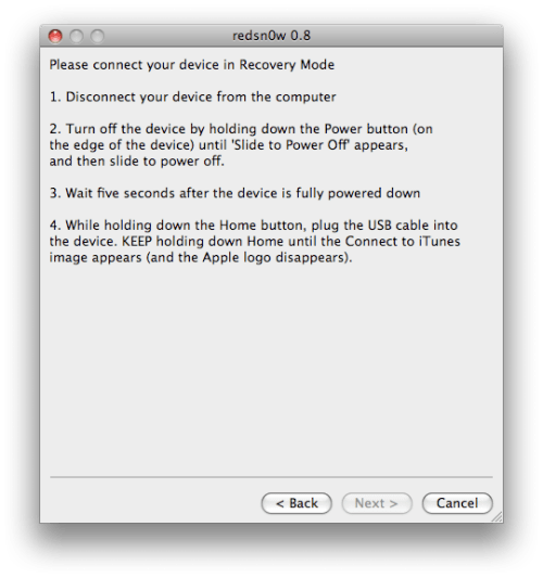 Hur man jailbreakar iPhone 3GS med OS 3.0.x med hjälp av RedSn0w (Mac)