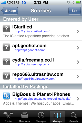 Edit Cydia