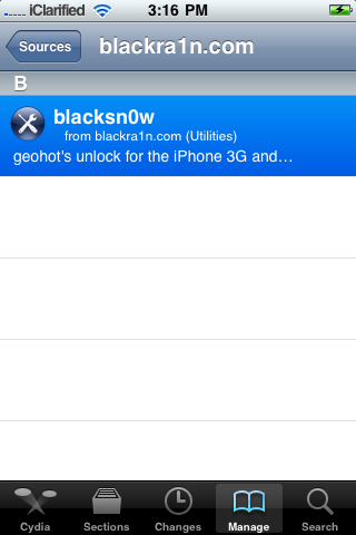 Kako odkleniti iPhone 3G, 3GS z BlackSn0w