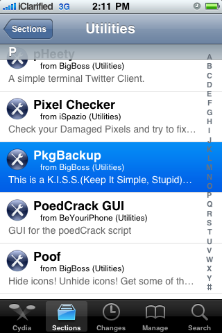 Como hacer Backup y Restaurar las Aplicaciones bajadas de Cydia usando PkgBackup