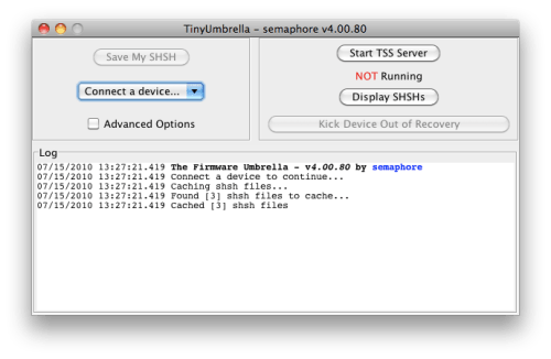 Kuinka ottaa talteen SHSH Blobsit käyttäen Firmware Umbrellaa. [Mac]