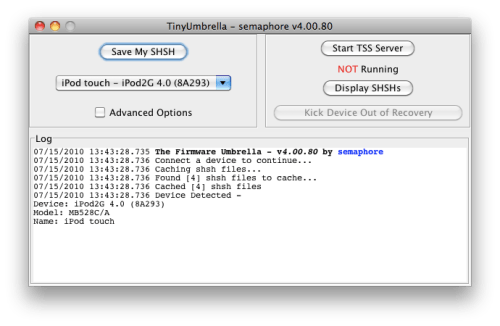 Kuinka ottaa talteen SHSH Blobsit käyttäen Firmware Umbrellaa. [Mac]