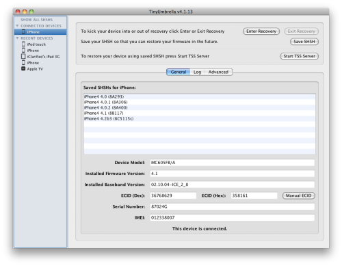 Cómo hacer una copia de seguridad de tu SHSH Blobs usando Firmware Umbrella