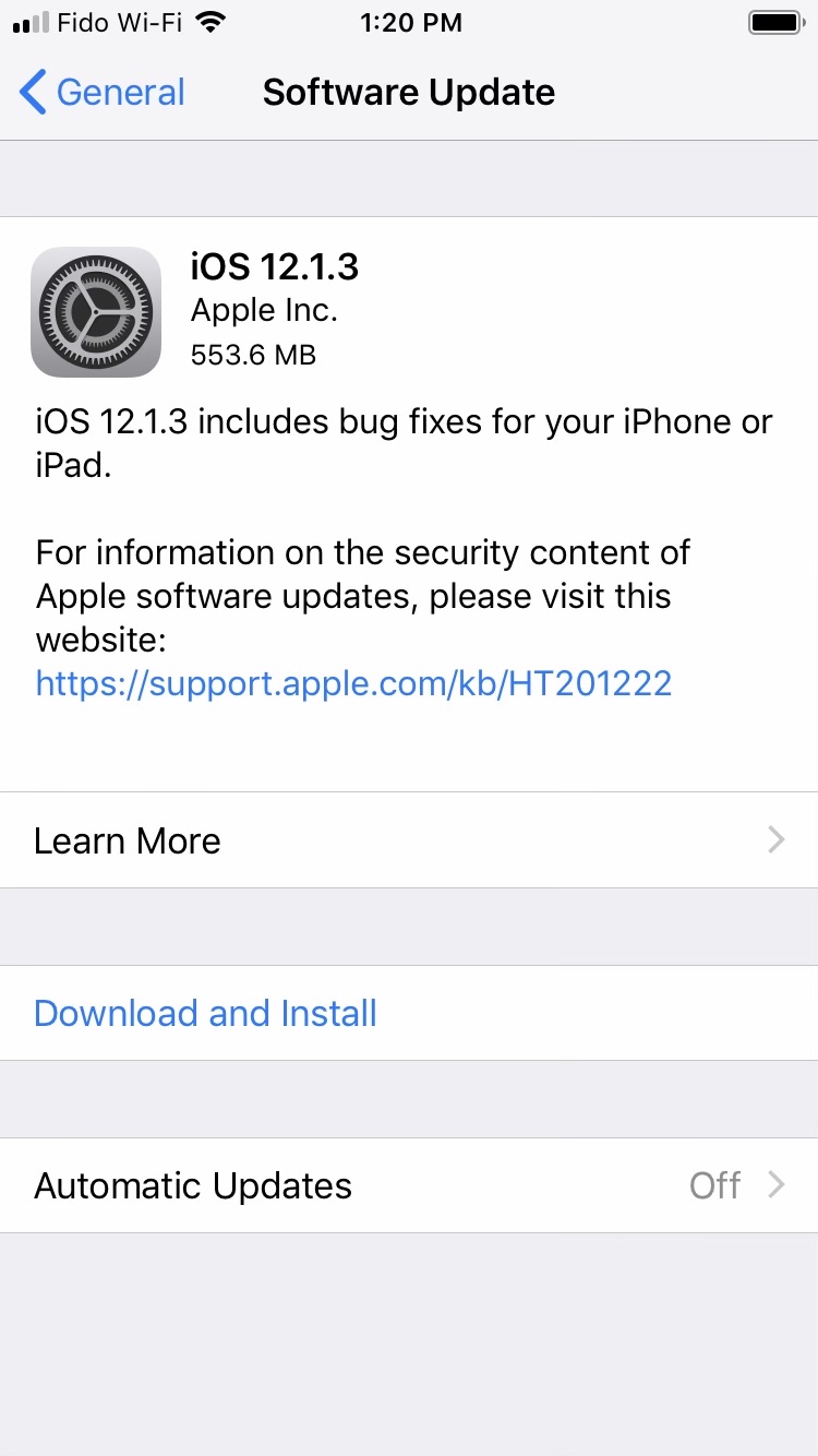 Apple Releases iOS 12.1.3 With Fixes for Messages, CarPlay, HomePod, More [Download]