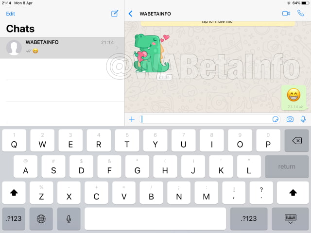 Leaked Screenshots of WhatsApp Messenger for iPad?