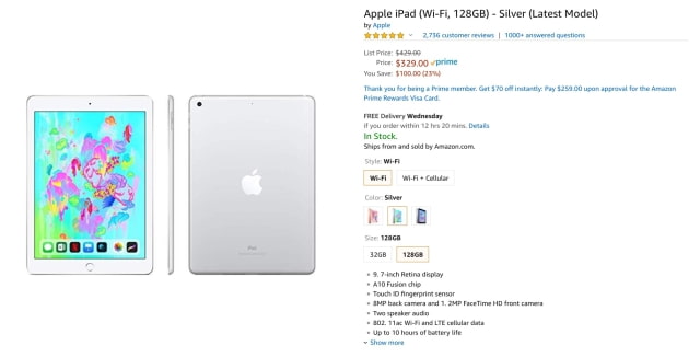 iPad 6 With 128GB On Sale for Its Lowest Price Ever [Deal]