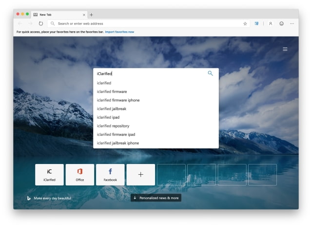 Microsoft Edge Browser for Mac Leaked [Download]