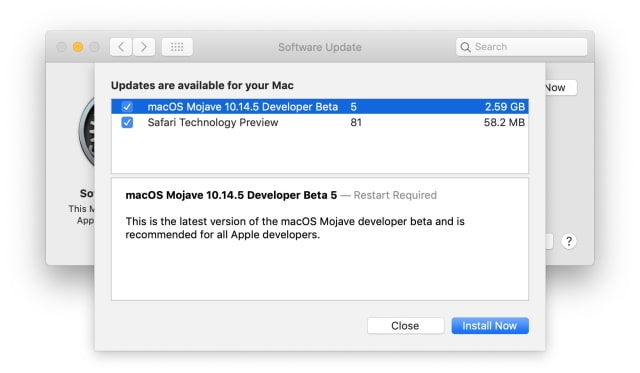 Apple Releases macOS Mojave 10.14.5 Beta 5 [Download]