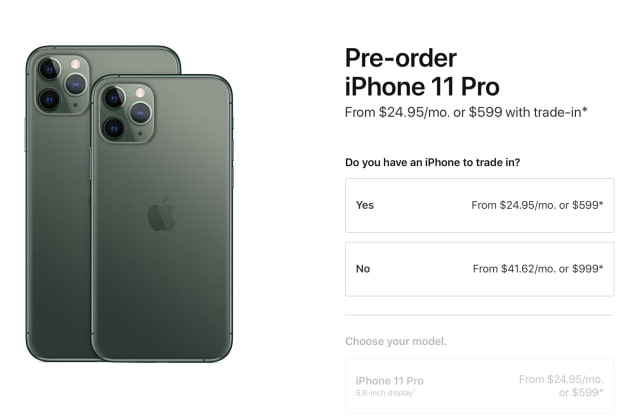 Pre-orders for iPhone 11 and iPhone 11 Pro Now Live