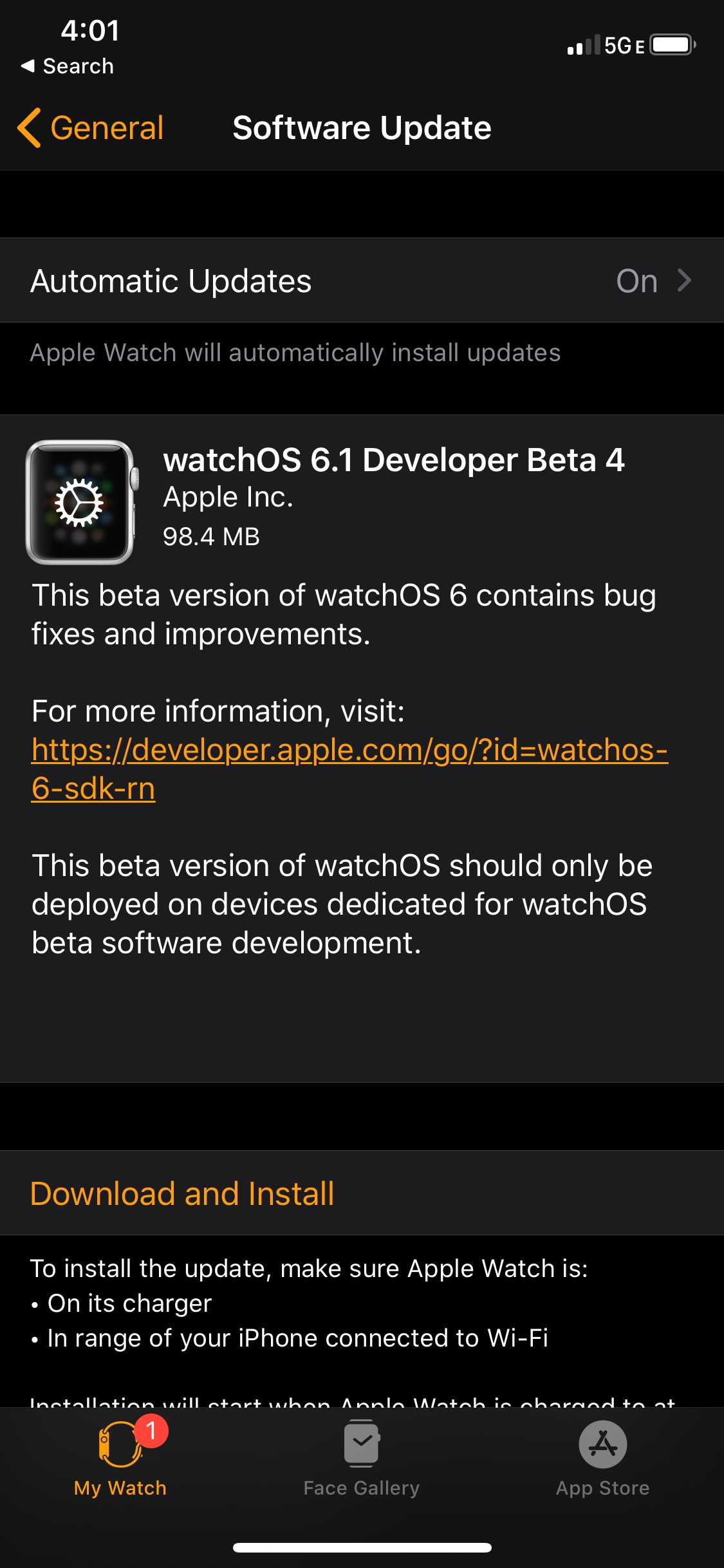 Apple Seeds watchOS 6.1 Beta 4 to Developers [Download]