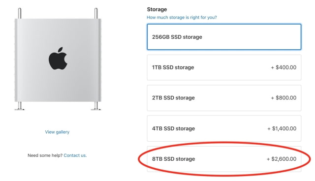 New Mac Pro Gets 8TB SSD Upgrade Option for $2,600