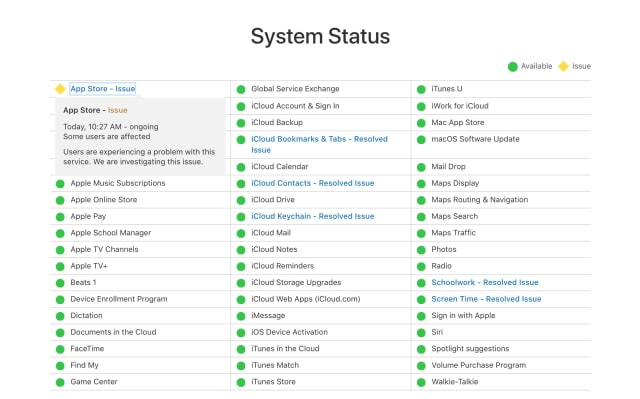 App Store Outage Affecting Some Users