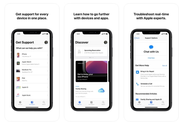 Apple Support App Gets New Customized User Interface, Dark Mode Support