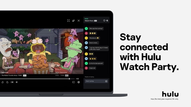 Hulu Watch Party Lets Up to 8 People Watch a Movie or Show Together