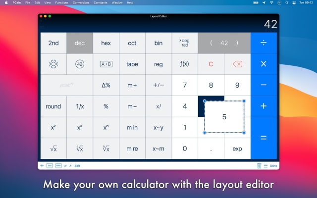 PCalc for Mac Gets Fully Featured Button Layout Editor