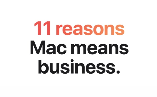 Apple Shares &#039;11 Reasons Mac Means Business&#039;