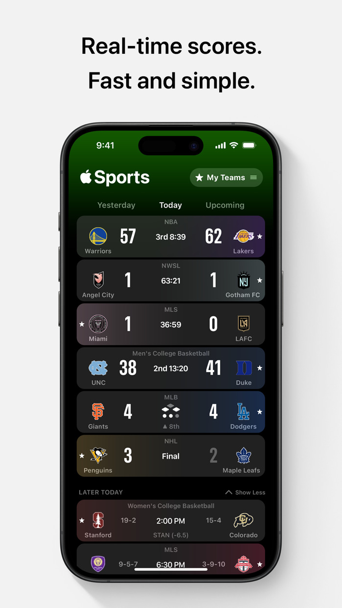 Apple Sports App Gets MLB and March Madness Update