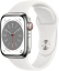 Apple Watch Series 8 (Cellular, 41mm, Silver Stainless Steel Case, White Sport Band M/L) - $529.00