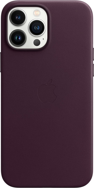 Apple Leather Case with MagSafe for iPhone 13 Pro Max (Dark Cherry)