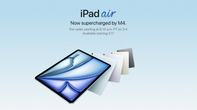 Apple Introduces New iPad Air With M4, 12GB Memory, and Same $599 Starting Price