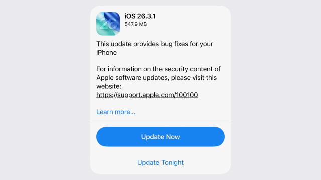 Apple Releases iOS 26.3.1 and iPadOS 26.3.1 With New Studio Display Support [Download]