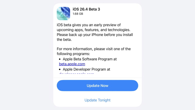Apple Releases iOS 26.4 Beta 3 v.2 to Developers [Download]