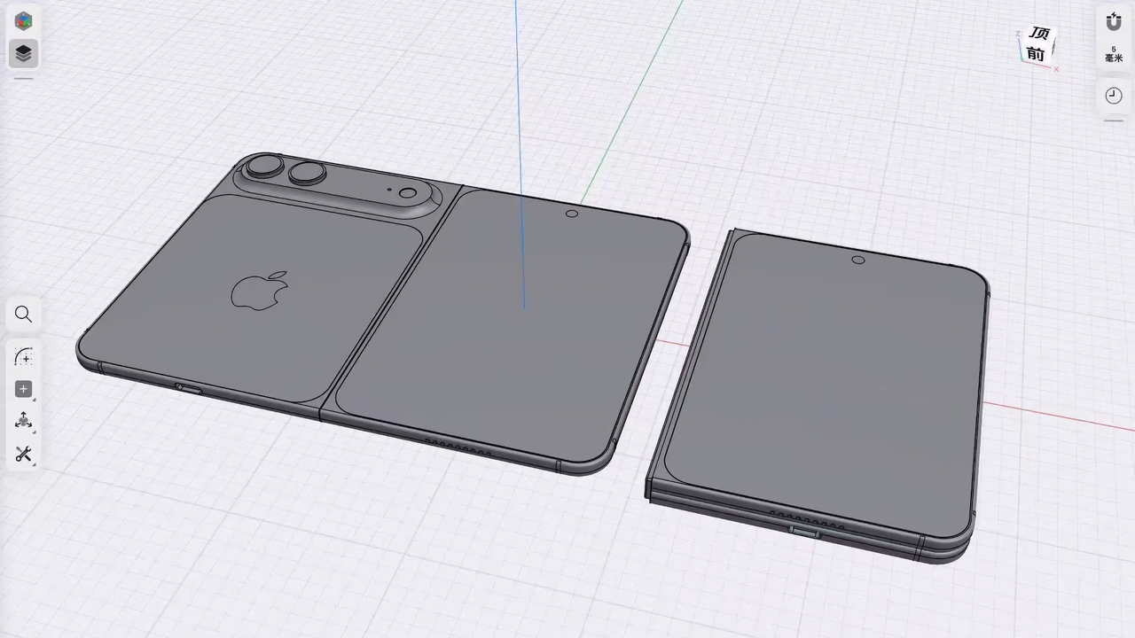 New CAD Models Allegedly Reveal Apple's Foldable iPhone Design