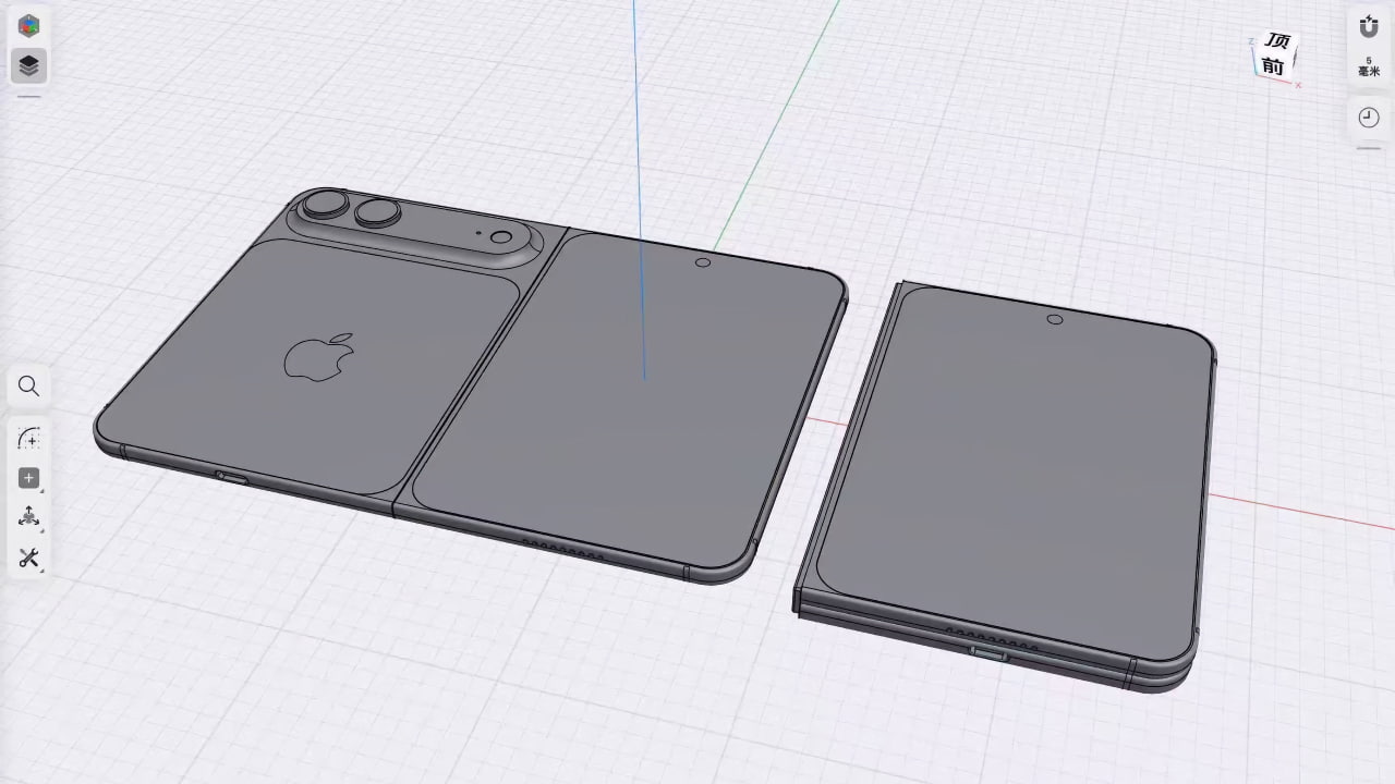 Новые САПР-модели предположительно раскрывают дизайн складного iPhone от Apple