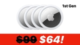 Apple AirTag (1st Gen) 4-Pack Falls to $64 on Amazon [Deal]