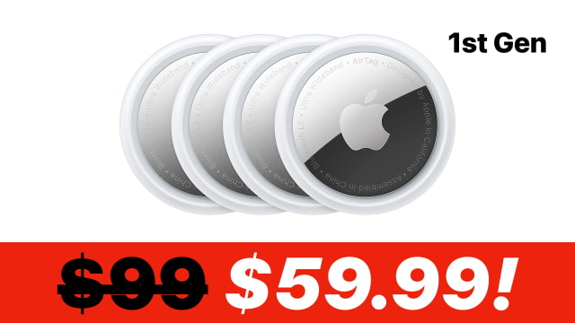 Apple AirTag 4-Pack Drops to $59.99, Just $15 Per Tracker [Deal]