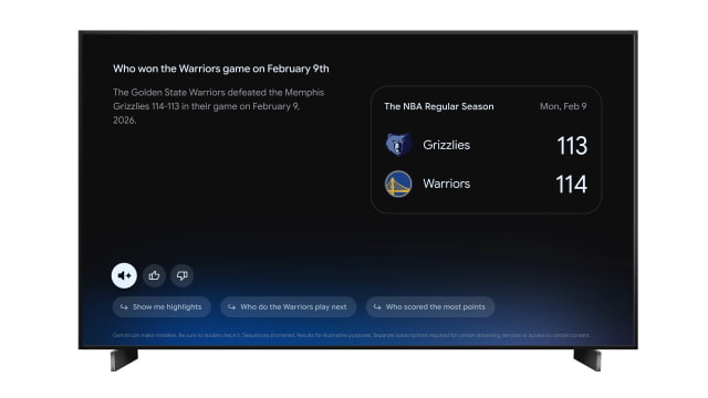 Google Expands Gemini on Google TV With Sports Briefs, Visual Answers, and Deep Dives
