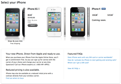 Apple to Sell iPhone 4 Unlocked in Canada