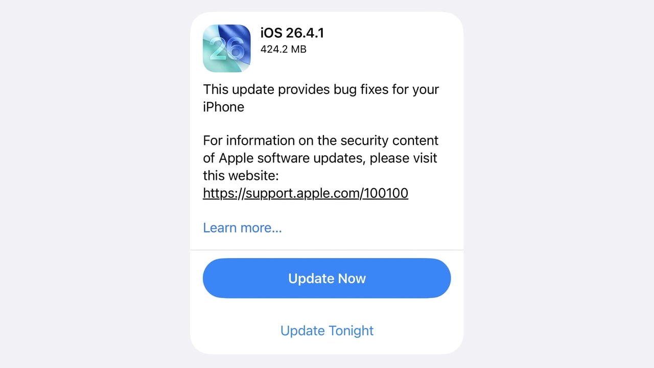 Apple Releases iOS 26.4.1 and iPadOS 26.4.1 With Bug Fixes [Download]
