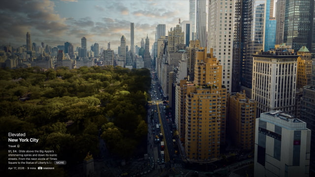 Apple Takes Vision Pro Users to New York City in New 'Elevated' Immersive Video