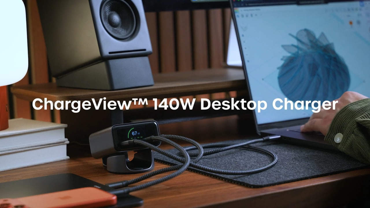 Satechi выпускает настольное зарядное устройство ChargeView мощностью 140 Вт с четырьмя портами USB-C и ЖК-дисплеем