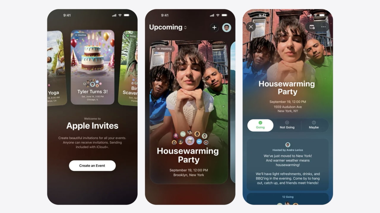 Apple обновляет приложение Invites: новые фоновые темы Image Playground и инструменты для мероприятий
