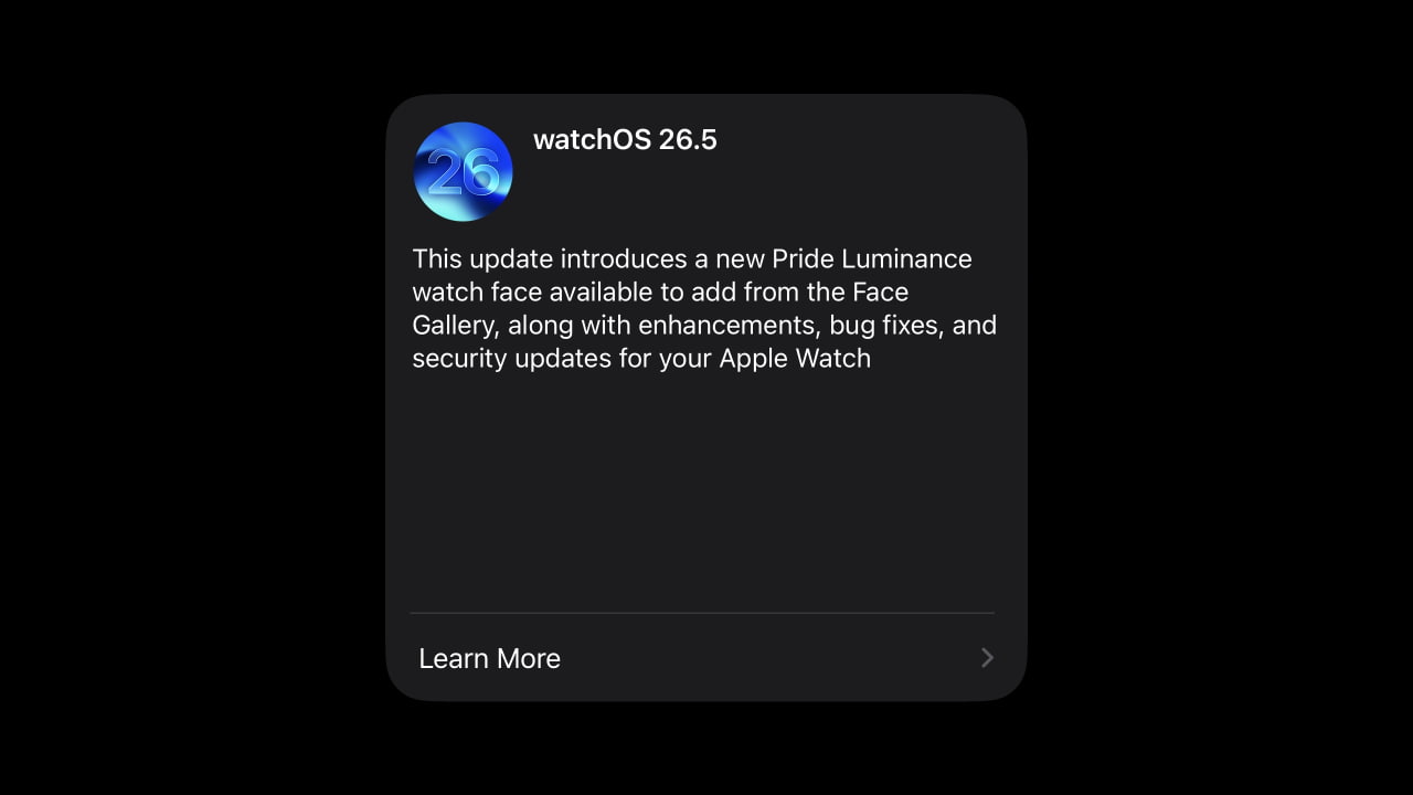 Apple выпускает watchOS 26.5 RC, tvOS 26.5 RC и visionOS 26.5 RC для разработчиков [Скачать]