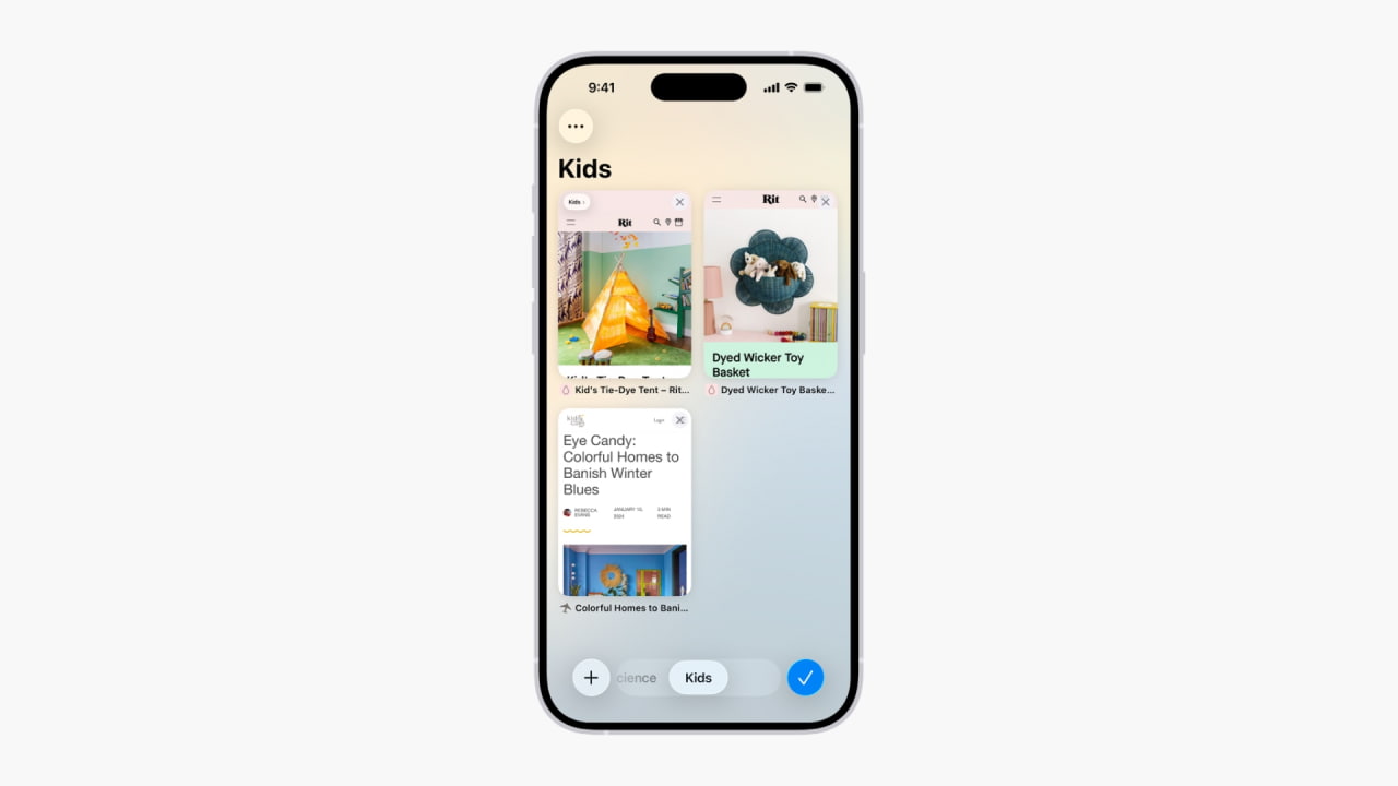 Apple тестирует организацию вкладок Safari на базе ИИ в iOS 27