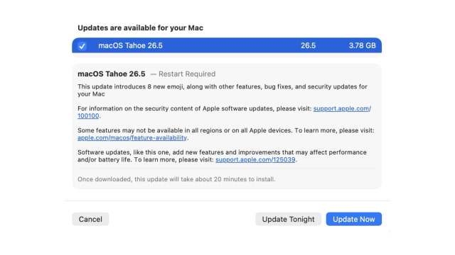 Apple Officially Releases macOS Tahoe 26.5 [Download]
